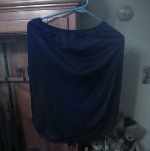 Black half slip with lace trim